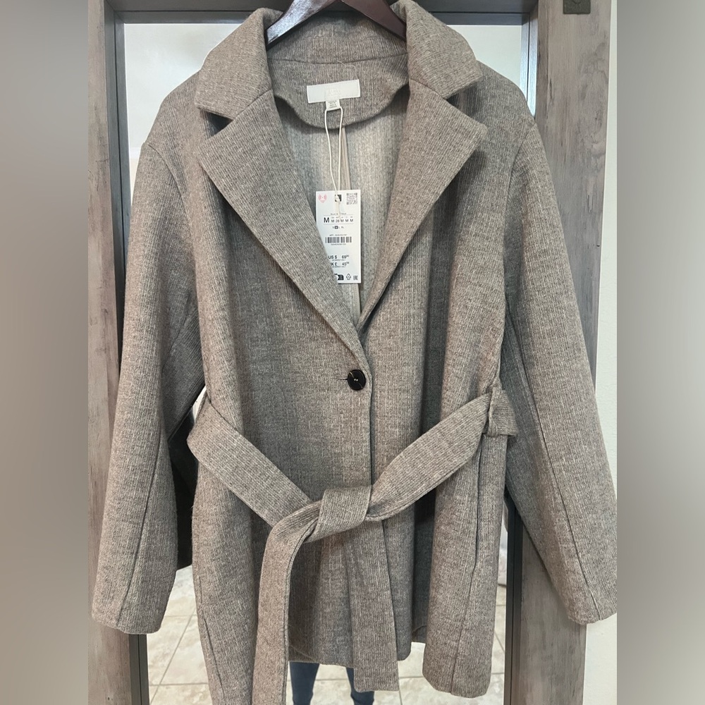 Zara Tan Women's Belted Trench Coat